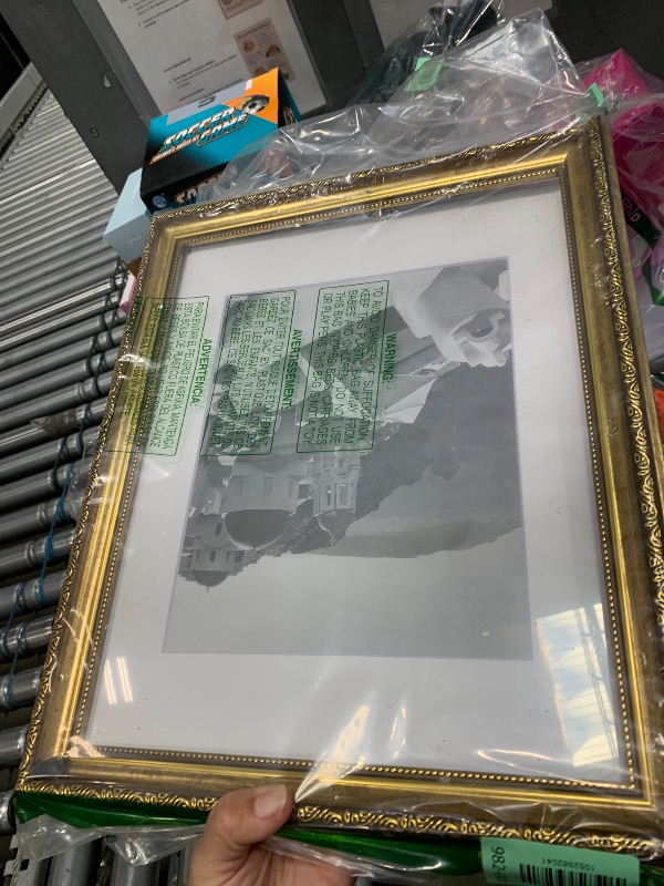 Photo 1 of (only one) upsimples 11x14 Picture Frame with Real Glass, Ornate Vintage 11 x 14 Photo Frames for Wall Decor, Gold, 2 Pack