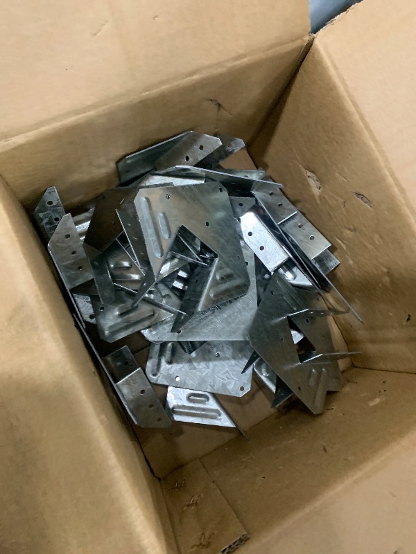 Photo 1 of (25-Pack) Calvana 16-Gauge Hurricane Ties, Rafter Hanger, Hurricane Straps, Pergola Brackets, Galvanized Finish, Rust-Resistant & Reliable, for Connecting Wooden Rafters, Patio Beams, Roof Trusses