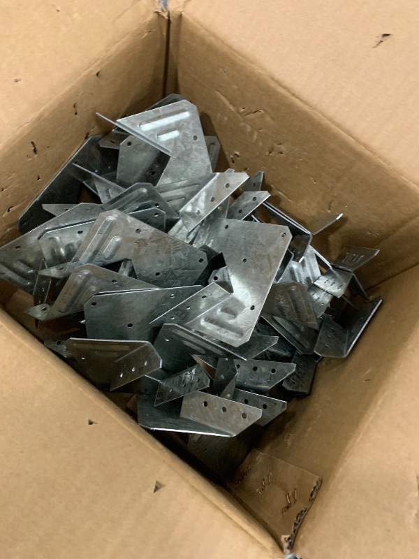 Photo 1 of (25-Pack) Calvana 16-Gauge Hurricane Ties, Rafter Hanger, Hurricane Straps, Pergola Brackets, Galvanized Finish, Rust-Resistant & Reliable, for Connecting Wooden Rafters, Patio Beams, Roof Trusses