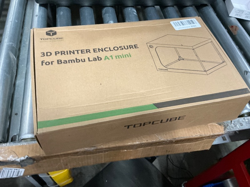 Photo 1 of TOPCUBE 3D Printer Enclosure for Bambu Lab A1 Mini Combo, Stainless Steel Frame Enclosure with LED Light, Fireproof Dustproof Noise Reduction Constant Temperature 3D Printer Cover, 735x495x495MM