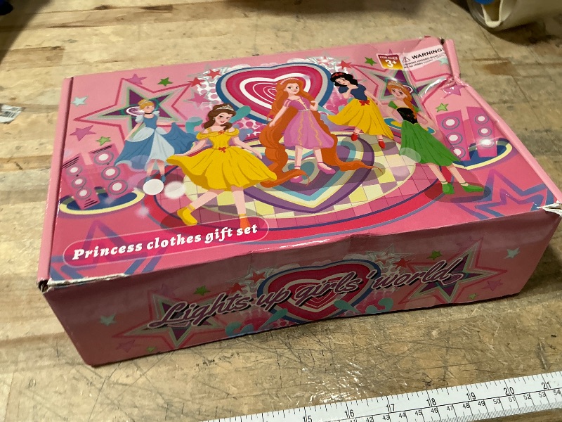 Photo 1 of **SOME PIECES HAVE DAMAGE** 18 Pcs Princess Dress Up Clothes for Little Girl Role Play Costume Gift Set, Princess Dress Up Toys for Toddler Girls, Birthday Christmas Party Gifts for Girls Aged 3-6 Years Old