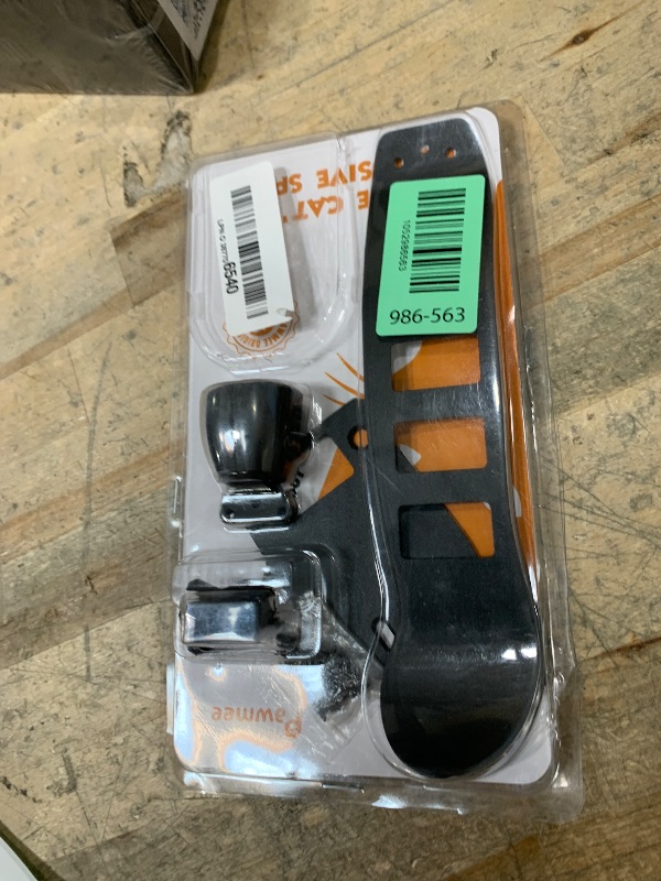 Photo 1 of (USED/FAIR) Pawmee Metal Cat Door Prop, Door Prop for Cats, Easy Install, Most Durable & Foldable, ?5 Adjustable Sizes? Keep Interior Door Cracked Open for Cat - Dog Proof Cat Feeding Station, No Wall Damage