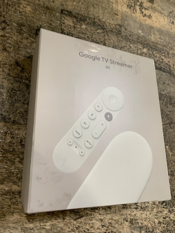 Photo 1 of **Read Notes**
Google TV Streamer 4K - Fast Streaming Entertainment on Your TV with Voice Search Remote - Watch Movies, Shows, Live TV, and Netflix in 4K HDR - Smart Home Control - 32 GB of Storage - Porcelain