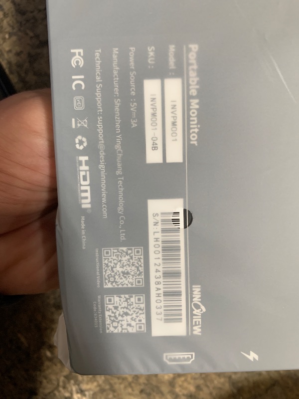 Photo 1 of InnoView Portable Monitor Touchscreen 15.6" 1080P 10-Point Touch Screen Monitor Portable with Protective Sleeve Built-in Stand, 1200:1 HDMI USB C Travel Monitors for Laptop, PC, Phone