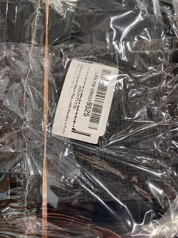 Photo 1 of ***LIDS ONLY NO CONTAINER BOTTOMS 5CT LIDS** Qqbine 6 Quart Black Plastic Storage Latching Box Bin with Handles, 6 Packs