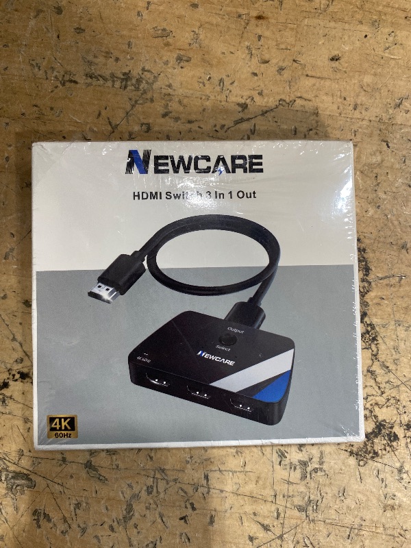 Photo 1 of [Upgrade] HDMI Switch 3 in 1 Out, 4K@60Hz HDMI 2.0 Switch Splitter with 2.6FT Long HDMI Cable, 3-Port HDMI Switcher Selector, Supports 4K 30Hz 3D 1080P HDCP2.2 for PS5 Xbox DVD Player Fire Stick PC