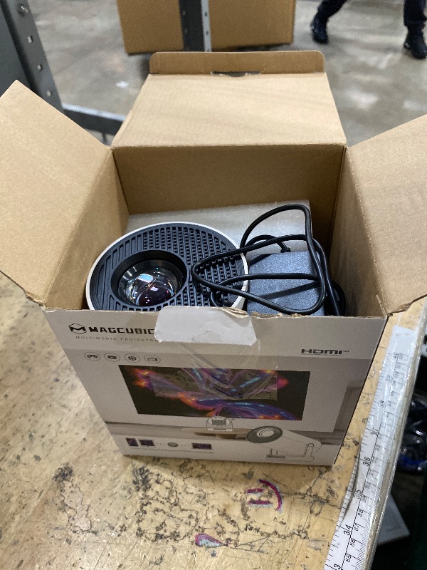 Photo 1 of ?Electric Focus?Magcubic Mini Projector 4K Support, Portable Projector with WiFi 6 and Bluetooth 5.4, Smart Proyector, 5W Soundbase Speaker, 180° Rotation for Home Theater HY300 Ultra