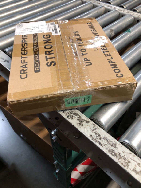 Photo 1 of ***PARTIAL SET missing accessories - PRICE ADJUSTED*** 8pcs Wall Shelf Brackets Heavy Duty Floating Shelf Bracket Hidden,Invisible Black Shelving Brackets Decorative Floating Shelf Hardware Heavy Duty,Metal Shelf Support Bracket(8"-8pcs)