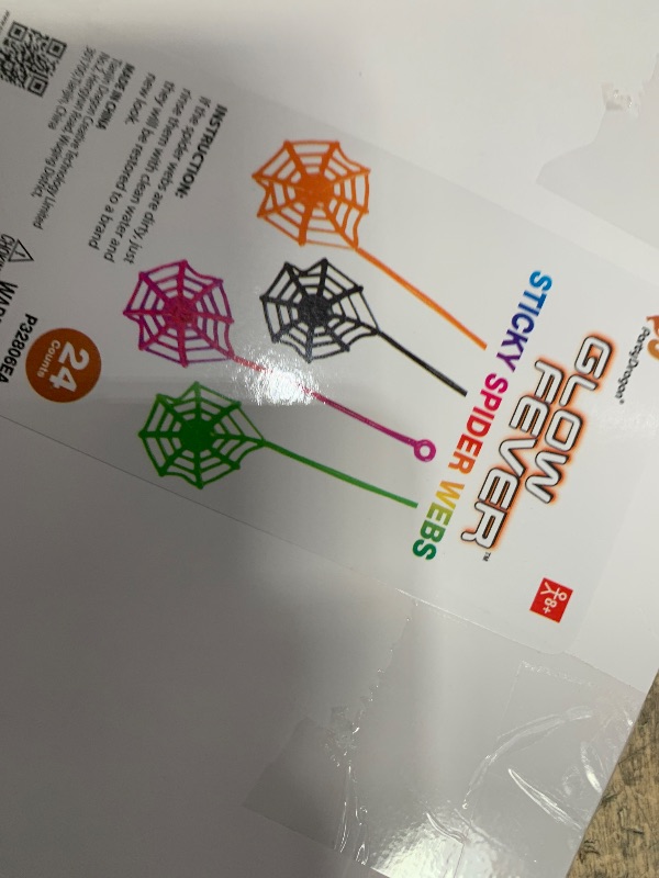 Photo 1 of 24Pcs Sticky Spider Web Party Favors Pack, 7.5 inches in Total Length, Halloween Party Favors, Gifts For Birthday, Goodie Bag Classroom Prizes, 4 colors
