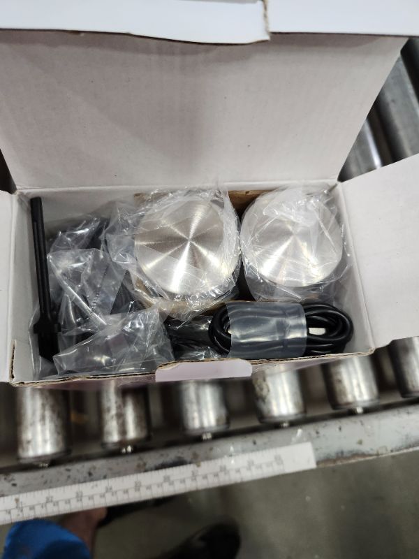 Photo 1 of **************missing part on one grinder**************
CIRCLE JOY Electric Salt and Pepper Grinder Set Stainless Steel Spice Grinder Automatic Pepper Mills with Easy-to-Carry Dual Charging Station, White Led Light, and Adjustable Coarseness, Silver