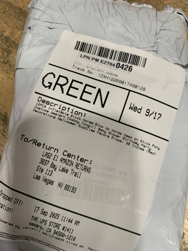 Photo 1 of 12PCS Inflatable Stick Horse,Blow Up Horse Head on Stick Pony Costume Western Cowboy Cowgirl Baby Shower Birthday Party Decorations Halloween Supplies Favors Props, 38 Inches (Red)