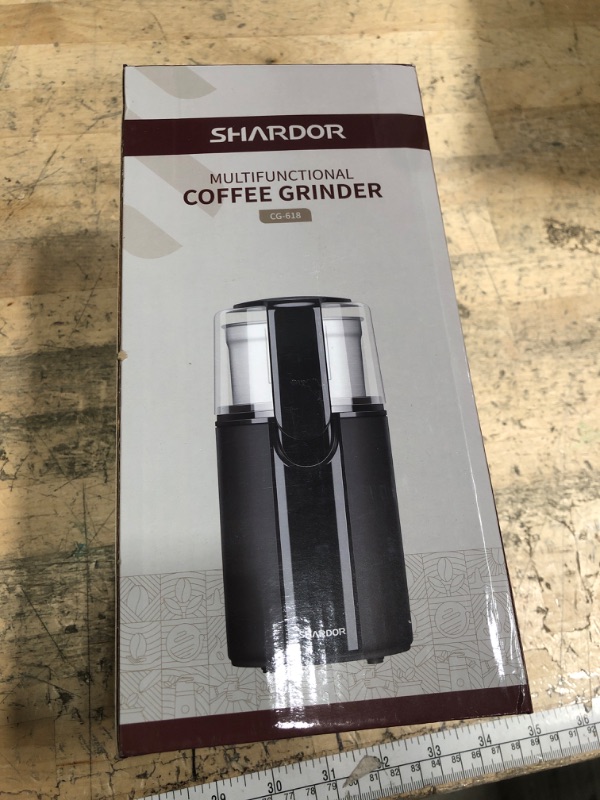 Photo 1 of (used item) SHARDOR Coffee Grinder Electric, Spice, Herb, Grinder for Coffee Bean Spices and Seeds with 2 Removable Stainless Steel Bowls, Black