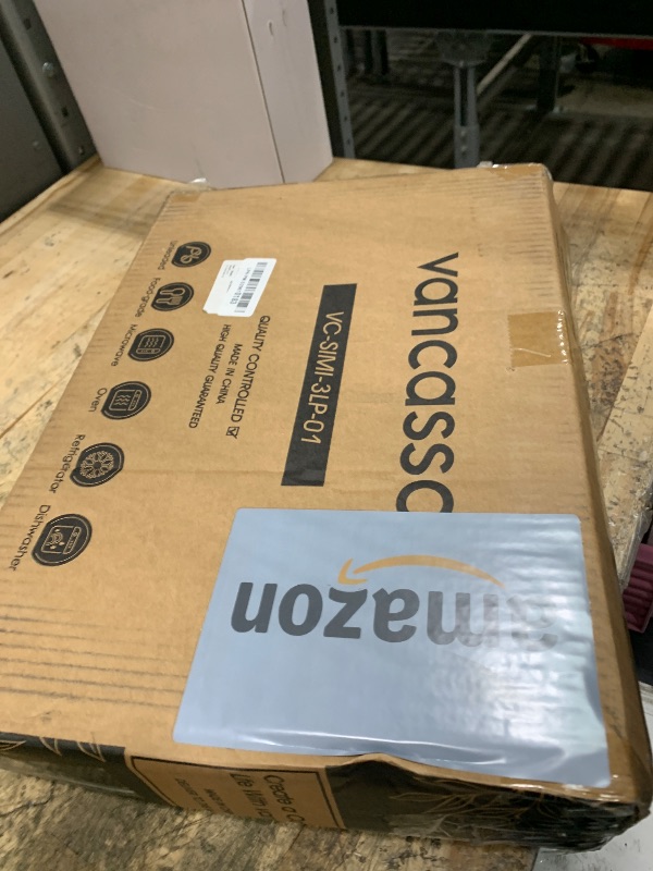 Photo 1 of (1 TRAY IS BROKEN) vancasso Serving Platters Set of 3, 16"/14"/12" Inch Rectangular Trays - Serving Platter Extra Large, Bohemian Ceramic Serving Dish for Entertaining Food, Microwave & Dishwasher Safe, Vintage