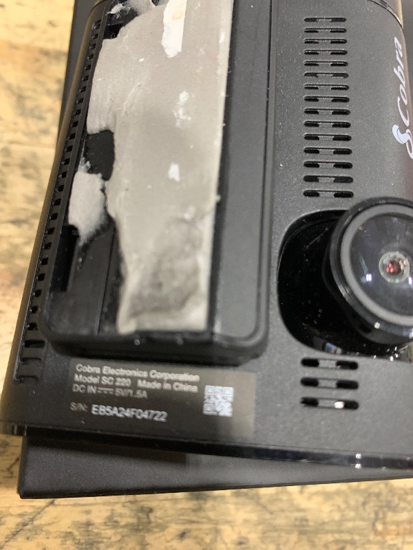 Photo 1 of *** PARTS ONLY *** Cobra Smart Dual View Front and Cabin Dash Cam (SC 220C) - QHD 1440P Resolution, 360 Alerts, Parking Live View, Incident Reports, Emergency MayDay, 16 GB SD Card Included, CarPlay & Android Auto