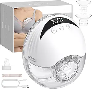 Photo 1 of  Wearable Breastfeeding Pump,4 Modes & 12 Levels, Hands Free Breast Pump, Portable Double Pump,Electric Breast Pump,Lightweight,Painless Comforts...