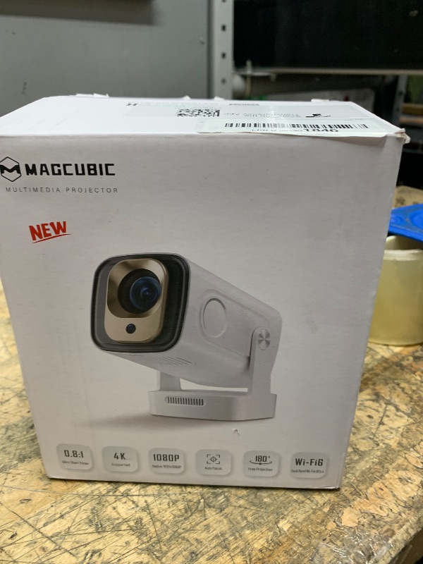 Photo 1 of ?Auto Focus&1080P?Magcubic Mini Smart Projector with 4K Support, Portable Projector with Wifi and Bluetooth, 5W Speaker, Built in Apps, Voice Control, Outdoor Movie Projector