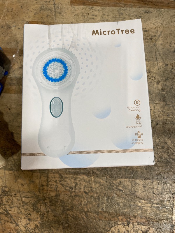 Photo 1 of ****************Missing  attachments*******************
Microtree Facial Cleansing Brush, Electric Face Scrubber Exfoliator for Women Skin Care Deep Cleaning Exfoliating, Rechargeable Waterproof with 2 Sonic Vibration Speeds for Home & Travel(White)