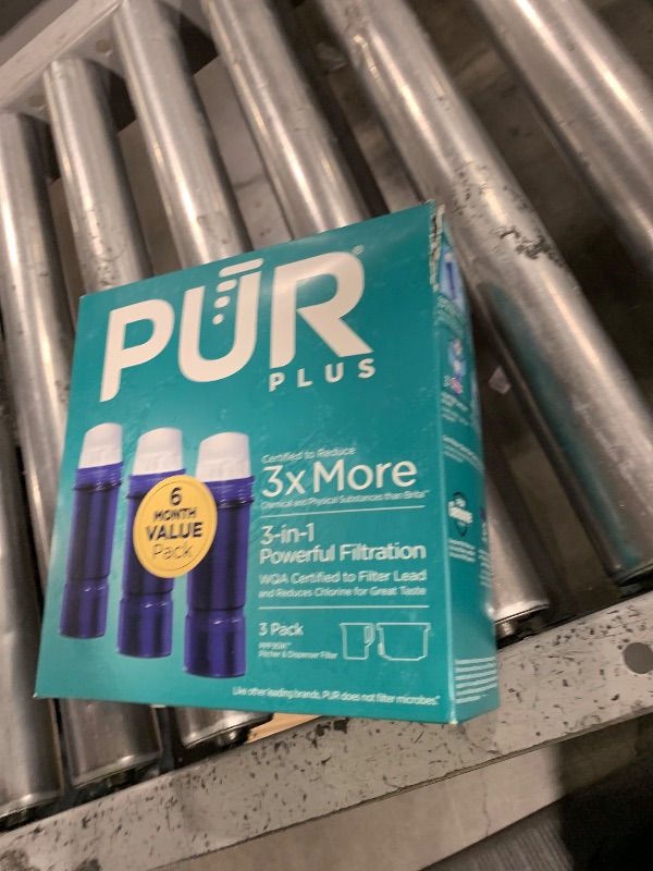 Photo 1 of PUR Plus Water Filter Replacement for Pitchers & Dispensers, 6-Month Supply, 3 Count, Blue (PPF951K3)