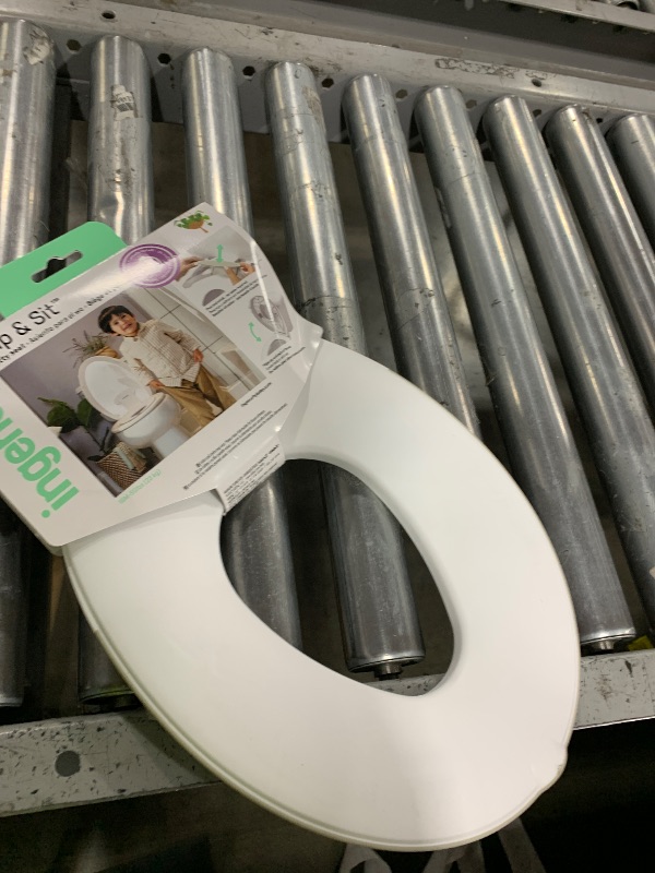 Photo 1 of Ingenuity: ity by Ingenuity Flip & Sit Potty Seat (White) – Easy to Set Up & Remove Potty Training Seat That Attaches to Adult Toilet Seat