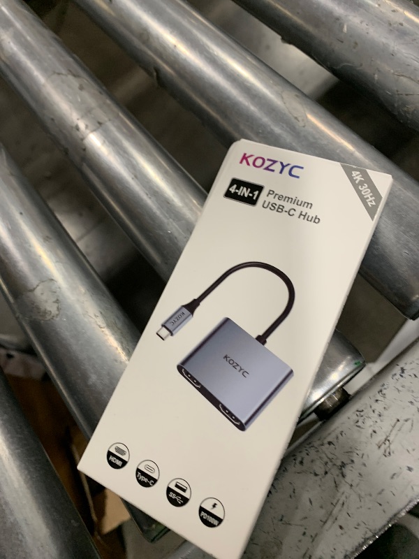Photo 1 of USB C to Dual HDMI Adapter 4K@30Hz, KOZYC USB C Hub Multiport Adapter with 2xHDMI, USB 3.0, 100W PD, Support USB C to HDMI Splitter Extended Display for MacBook Pro (MST is not Supported on MacOS)
