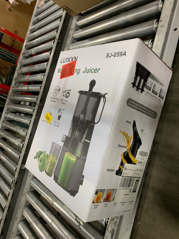 Photo 1 of Cold Press Juicer, 5.3" Wide Feed Chute Juice Extractor Machine with 400W, High Juice Yield, Slow Masticating Juicer for Whole Vegetables & Fruits, Deep Grey