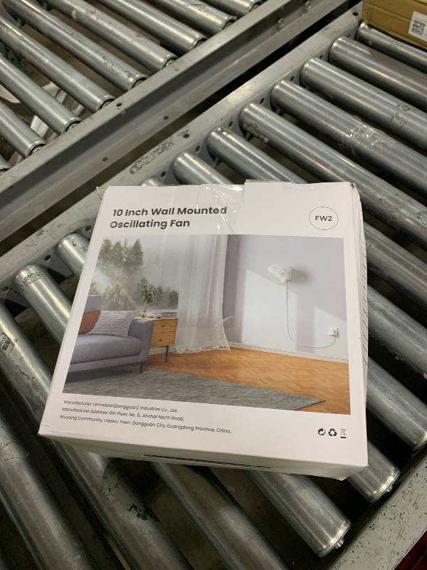 Photo 1 of 10-Inch Wall Mount Oscillating Fan with Remote and Timer, Small Bedroom RV Fan with 4-Speed, Quiet Operation,90°Oscillation, Adjustable Tilt,5.92 ft Wire, for Cooling Bathroom Home Garage
