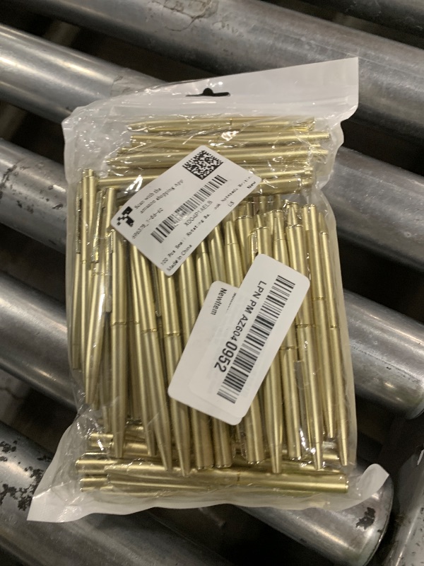 Photo 1 of 100 Pcs Small Rotating Ballpoint Pen Gold Mini Pens Bulk, 4 Inch Short Black Ink Ballpoint Pens for Office School Notebook Notepads Writing Tool/Gift