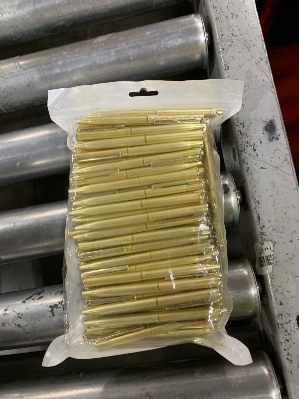 Photo 1 of 100 Pcs Small Rotating Ballpoint Pen Gold Mini Pens Bulk, 4 Inch Short Black Ink Ballpoint Pens for Office School Notebook Notepads Writing Tool/Gift