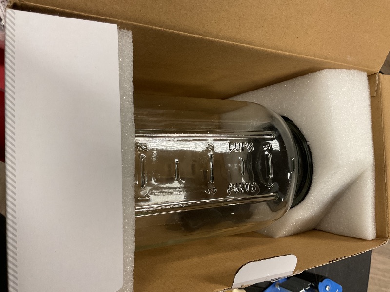 Photo 1 of 64 oz Mason Jar Pour Spout, 2 Quart Glass Water Pitcher with Lid, Airtight Seal for Great for Iced Tea,Juice,Milk,Coffee,Sun Lemonade, Set of 1(Black)