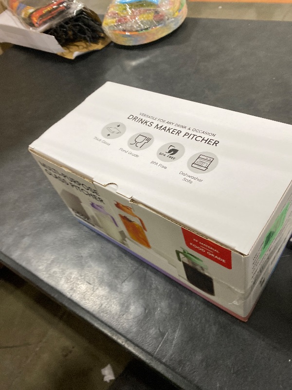 Photo 1 of 64 oz Mason Jar Pour Spout, 2 Quart Glass Water Pitcher with Lid, Airtight Seal for Great for Iced Tea,Juice,Milk,Coffee,Sun Lemonade, Set of 1(Black)