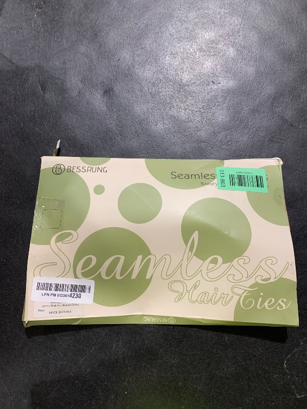 Photo 1 of 100 Pcs Thick Seamless Hair Ties, Ponytail Holders Hair Accessories No Damage for Thick Hair, Valentine's Day Gifts (Natural Colors)