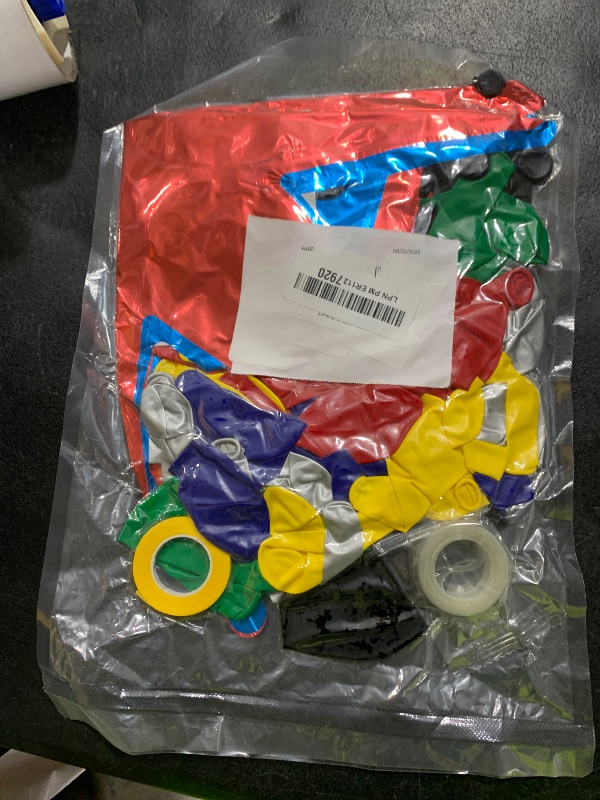 Photo 1 of 137pcs Red Blue Yellow Green Black Balloon Arch Garland Kit with Balloons for Birthday, Carnival, Video Game Super Balloons Arch for Themed Party Decorations