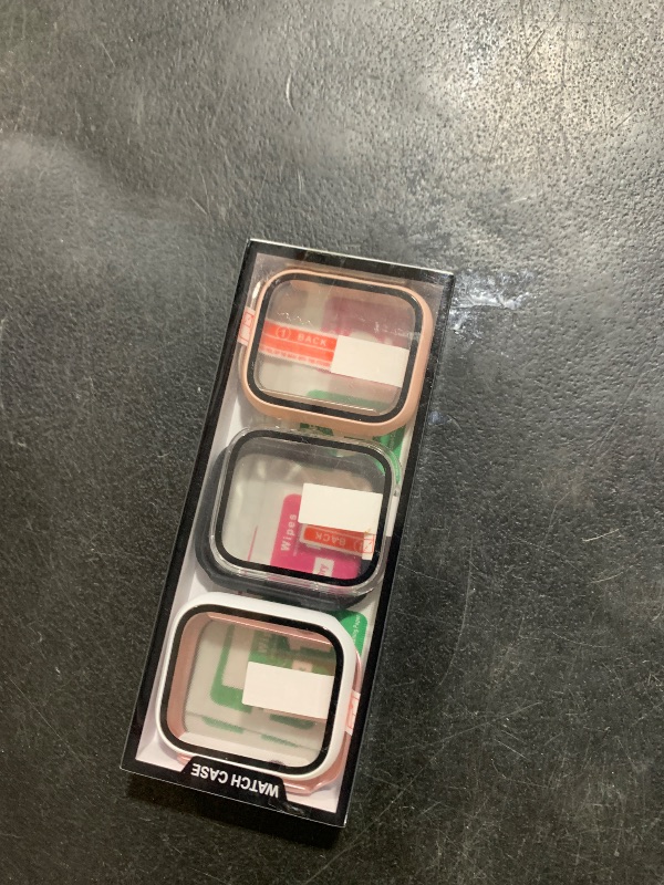 Photo 1 of 6-Pack Case Compatible with Apple Watch Series 9 8 7 45mm with Tempered Glass Screen Protector, QCKANLJ Full Coverage Hard PC Protective Face Cover Bumper for iWatch 45 mm