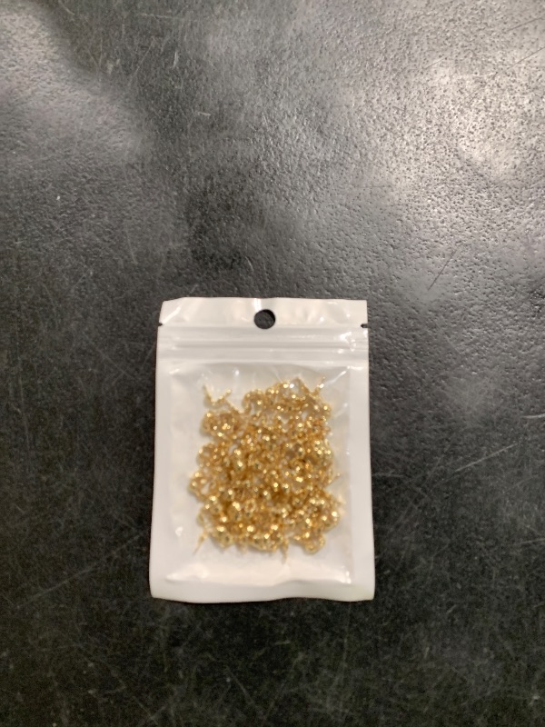 Photo 1 of 100 Pcs 18K Gold Crimp Beads for Jewelry Making - 4mm Crimp Bead Covers, Knot Covers for Jewelry Making, Knot Covers Clamshell Fold-Over Bead Covers for DIY Bracelets Necklaces