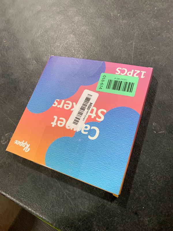 Photo 1 of [12 Pack] Rug Pad Gripper, Double Sided Non-Slip Rug Pads Rug Tape Stickers Washable Area Rug Pad Carpet Tape Corner Side Gripper for Hardwood Floors and Tile