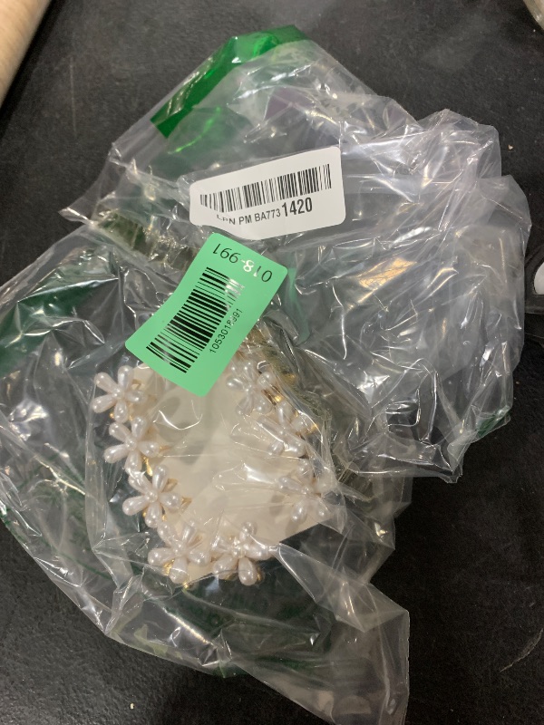 Photo 1 of 10 Pcs Small Mini Pearl Claw Clips with Flower Design, Sweet Artificial Bangs Clips Decorative Hair Accessories for Women Girls