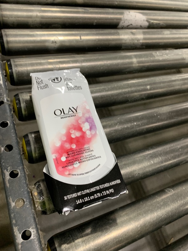 Photo 1 of Olay Makeup Remover Wipes, Regenerist Micro-Exfoliating Wet Cleansing Cloths, Facial Cleanser for Women - Exfoliates, Refreshes, Smooths Texture, Travel Approved, 30 ct