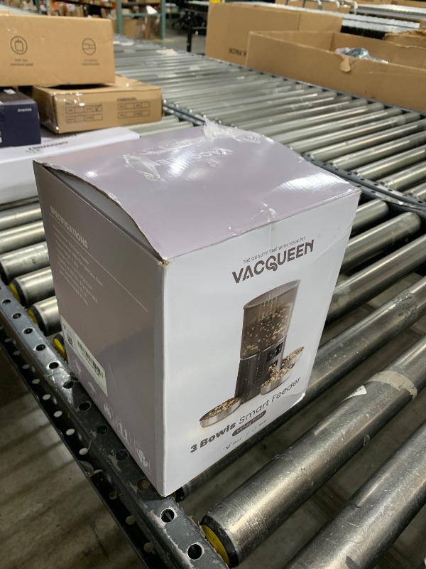 Photo 1 of Vacqueen Automatic Cat Feeder for 3 Cats, 6L/25 Cups Smart WiFi Pet Feeder, Strong Anti-Jam System, Dual-Effect Desiccant Cat Food Dispenser, 