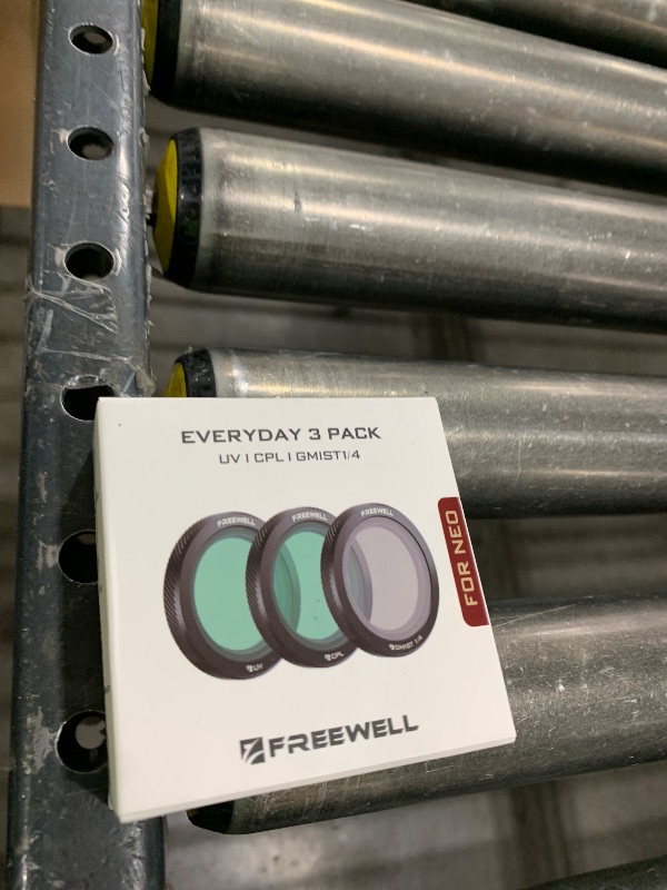 Photo 1 of Freewell Magnetic Filters for DJI Neo 3-Pack CPL, UV, and Black Glow Mist 1/4 Filters-–Achieve Vibrant Colors, Crystal Clarity, and Cinematic Effects