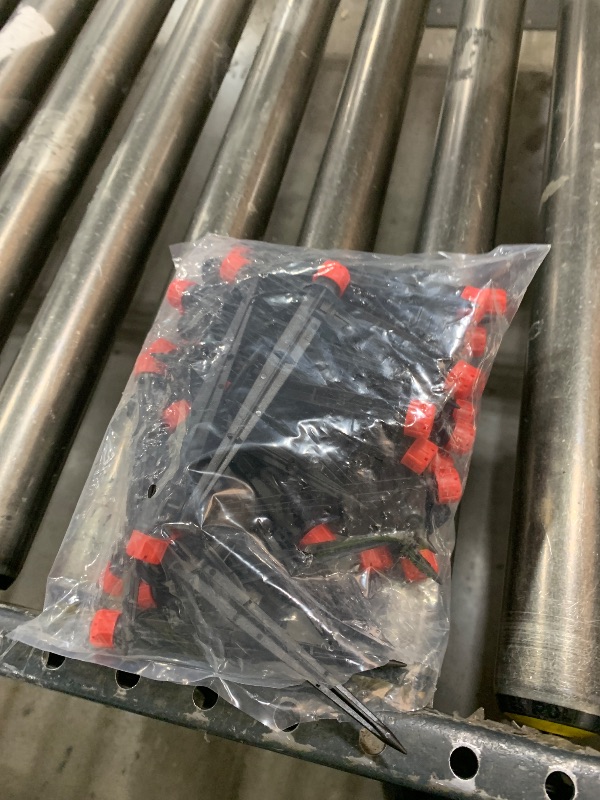 Photo 1 of RedChili 50 Pieces Drip Emitters for 1/4" Drip Irrigation Tubing, Adjustable 360 Degree Stream Drip Emitters with Stake 360° Full Circle 8 Hole Stream Emitters Garden Irrigation Micro Drippers