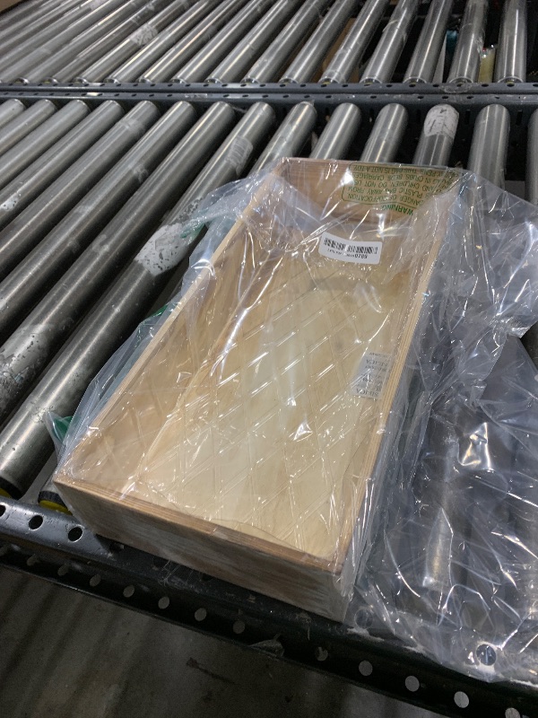 Photo 1 of 1 Pcs Wood Planter Box Rectangle Whitewashed Wooden Rectangular Planter Decorative Rustic Wooden Box with Inner Plastic Box - 17.3" L x 7.8" W x 3" H Floral Natural Centerpieces Rustic Wedding Decor