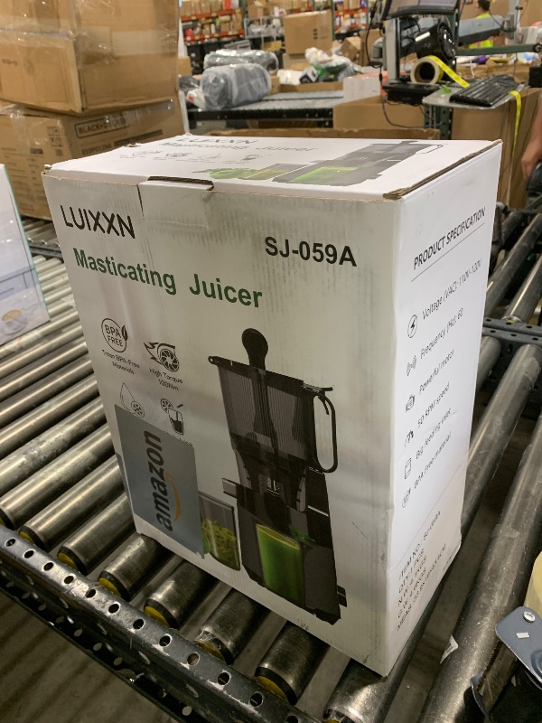 Photo 1 of Cold Press Juicer, 5.3" Wide Feed Chute Juice Extractor Machine with 400W, High Juice Yield, Slow Masticating Juicer for Whole Vegetables & Fruits, Deep Grey