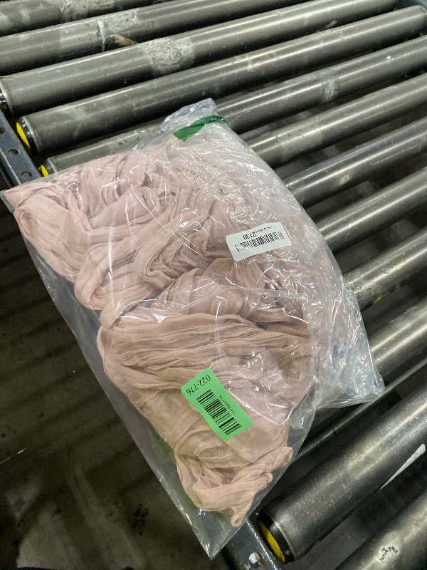Photo 1 of 10FT 6 Pack Dusty Pink Cheesecloth Table Runner Romantic Boho Rustic Sheer Gauze Cheese Cloth Table Runners 120x22 inchs Decor for Wedding Bridal Baby Shower Party Birthday Home Decorations