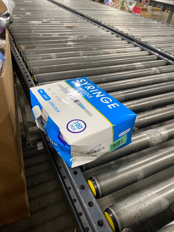 Photo 1 of 100 Pack 3ml Syringes with Needle-23Ga 1 Inch Needle with Luer Lock, Individually Sealed Packaging