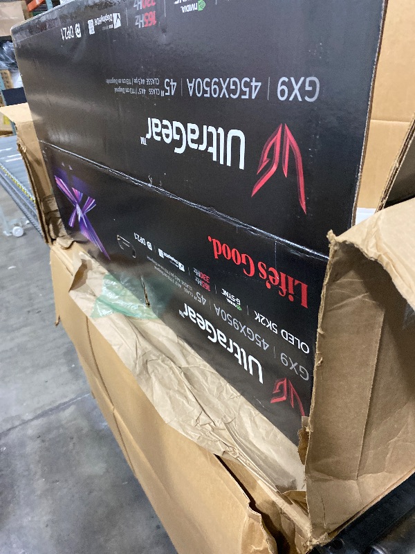 Photo 1 of LG 45GX950A-B 45-inch Ultragear 5K2K WUHD (5120 x 2160) OLED Curved Gaming Monitor, Dual-Mode, 165Hz, 0.03ms, NVIDIA G-Sync, AMD FreeSync Premium Pro, HDR True Black 400, USB Type-C 90W, DP2.1, Black