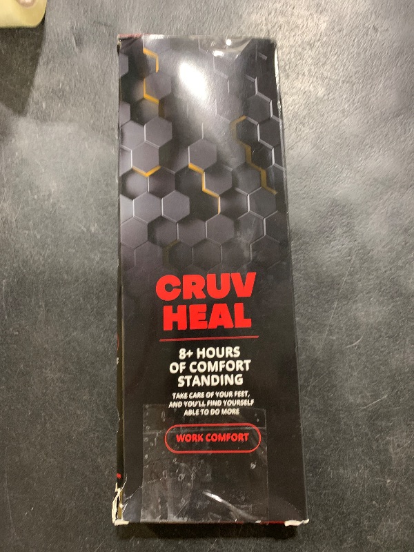 Photo 1 of (New) Work Comfort Orthotic Insoles - Anti Fatigue Shoe Insert Men Women - Low Arch Support - Shock Absorption - Foot Pain Relief - Work Boot Insoles (Black Hexagons, L)