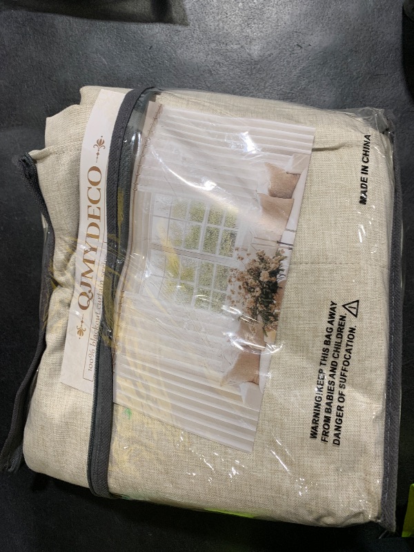 Photo 1 of 100% Blackout Curtains 84 Inch Length 2 Panels Set Farmhouse Style for Bedroom Windows/Living Room Thermal Insulated Neutral Boho Drapes Linen Blend Natural Ivory 7ft Long Hook Belt Pleated/Back Tab