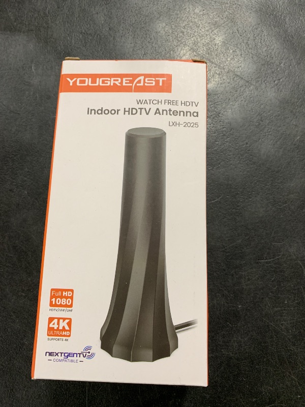 Photo 1 of 2025 TV Antenna for Smart TV and Old TV, 1900+ Miles Range HD Digital TV Antenna Indoor with 360° Signal Strongest Booster, Supports Local Channels 1080P 4K Reception 16.41FT Long Cable