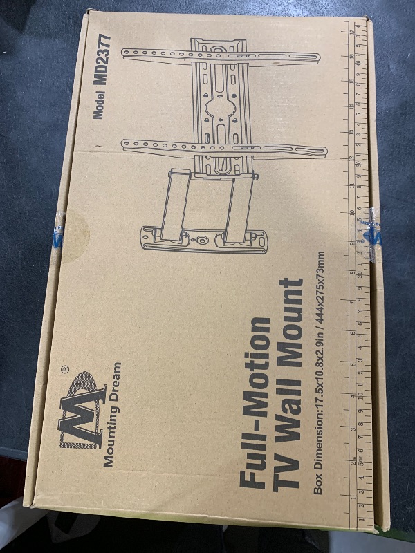 Photo 1 of Mounting Dream TV Wall Mount Swivel and Tilt for Most 26-55 Inch TV, TV Mount Perfect Center Design, Full Motion TV Mount Bracket with Articulation, up to VESA 400x400mm, 60 lbs, MD2377