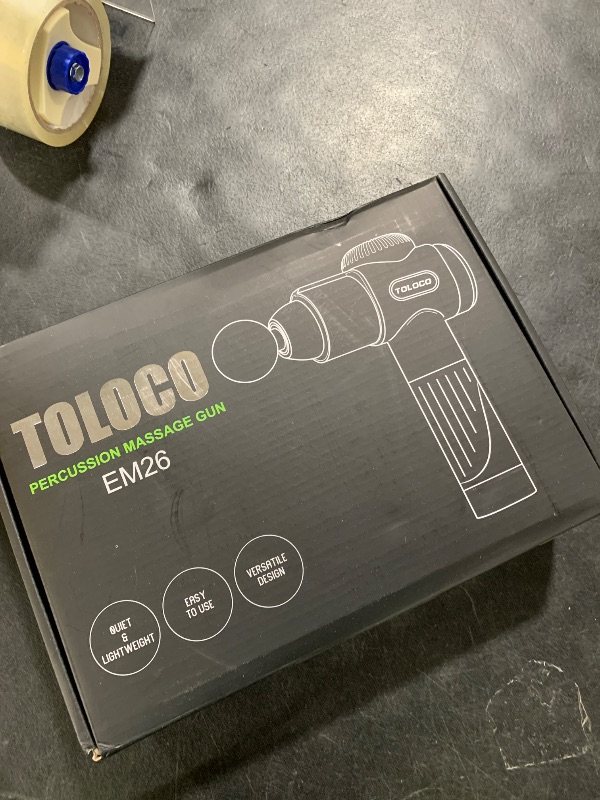Photo 1 of TOLOCO Massage Gun, Deep Tissue Back Massage for Athletes for Pain Relief, Percussion Massager with 10 Massages Heads & Silent Brushless Motor, Gifts for Fathers Day, Black